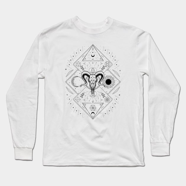 The Horned God | Pagan Symbol Long Sleeve T-Shirt by CelestialStudio